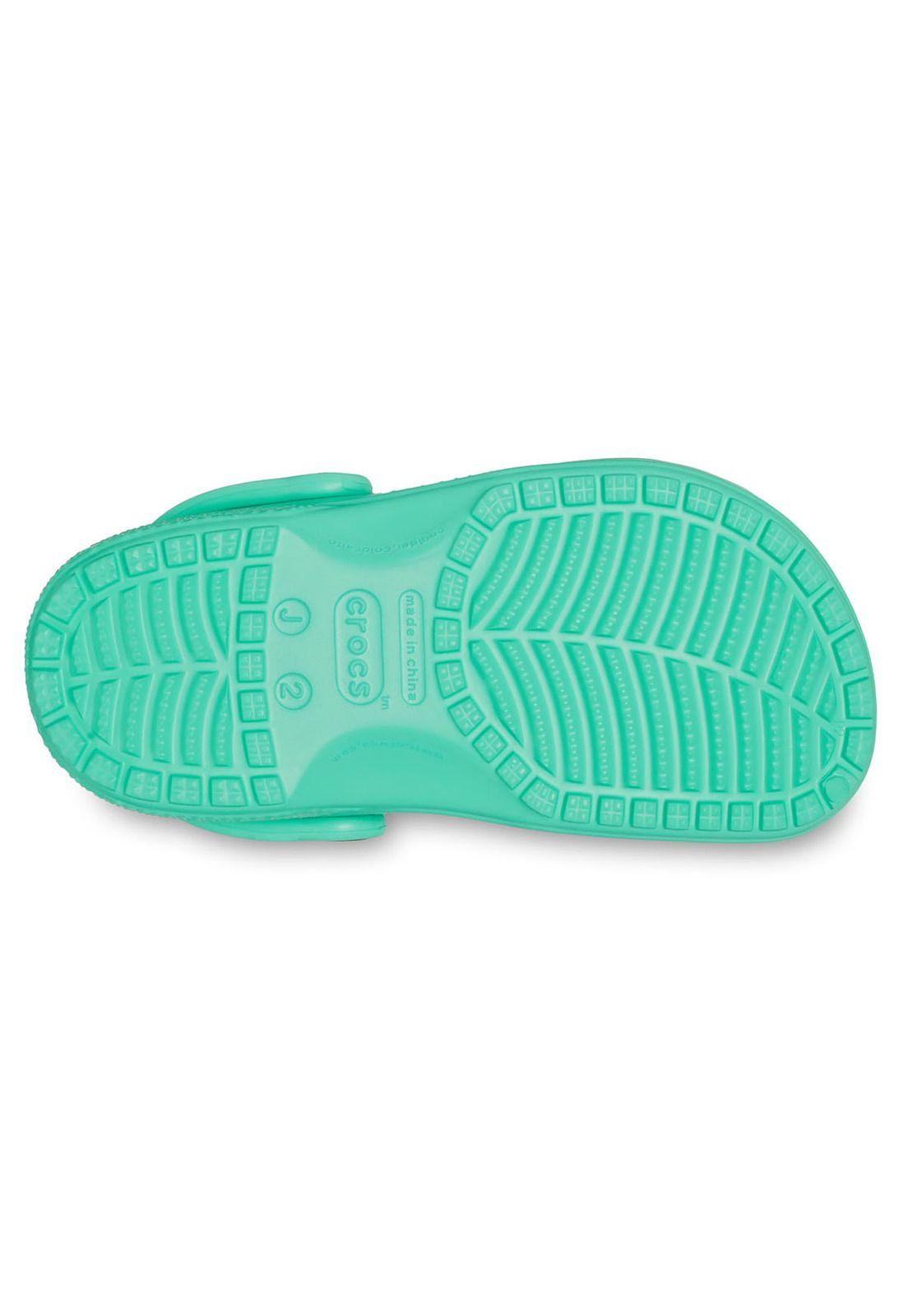Zueco Crocs Niño Classic Clog K Verde Agua-4