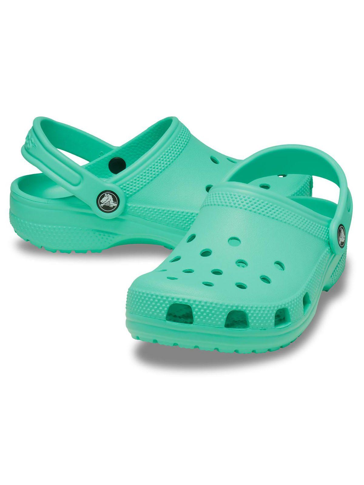 Zueco Crocs Niño Classic Clog K Verde Agua-1