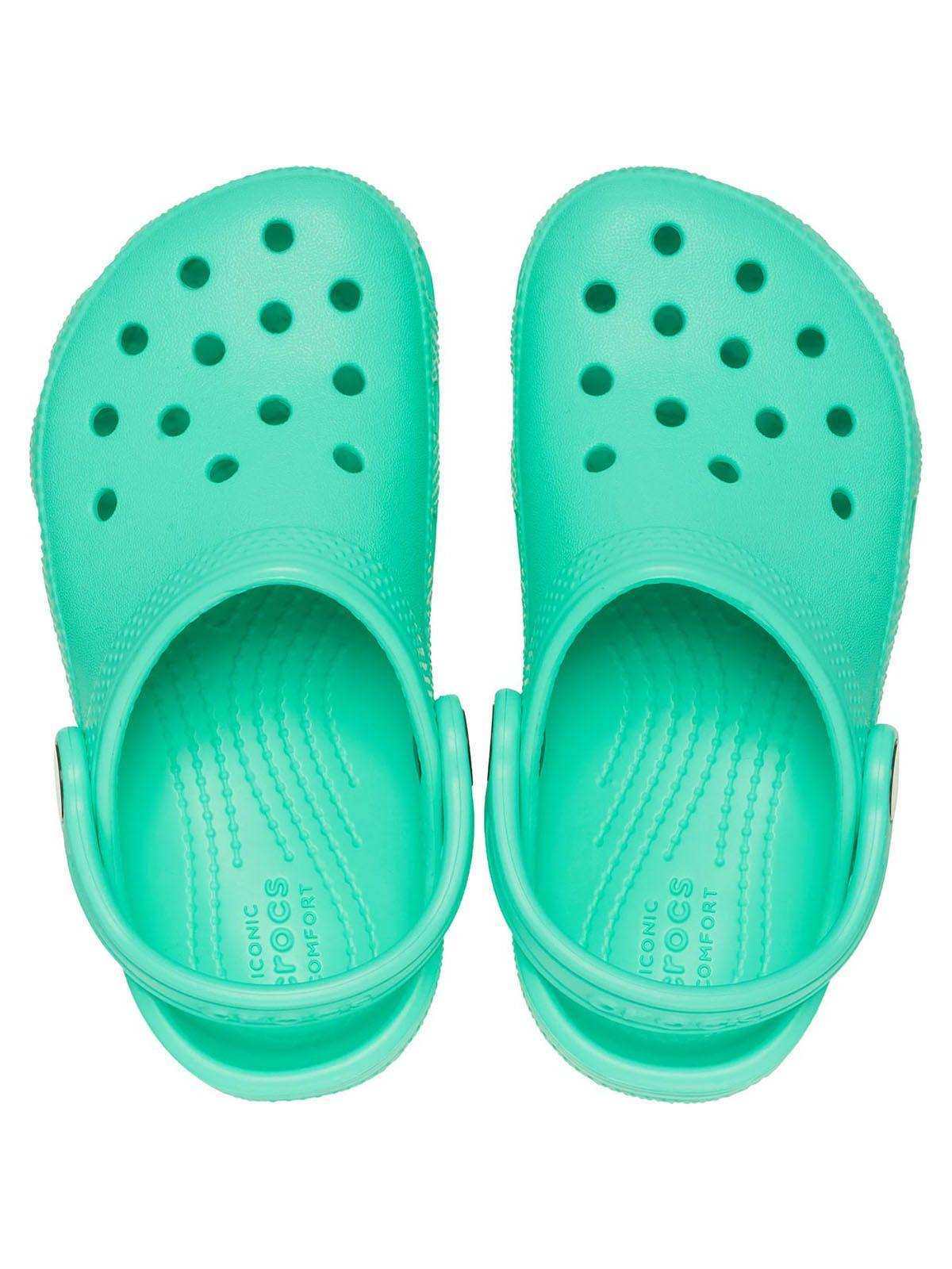 Zueco Crocs Niño Classic Clog K Verde Agua-3