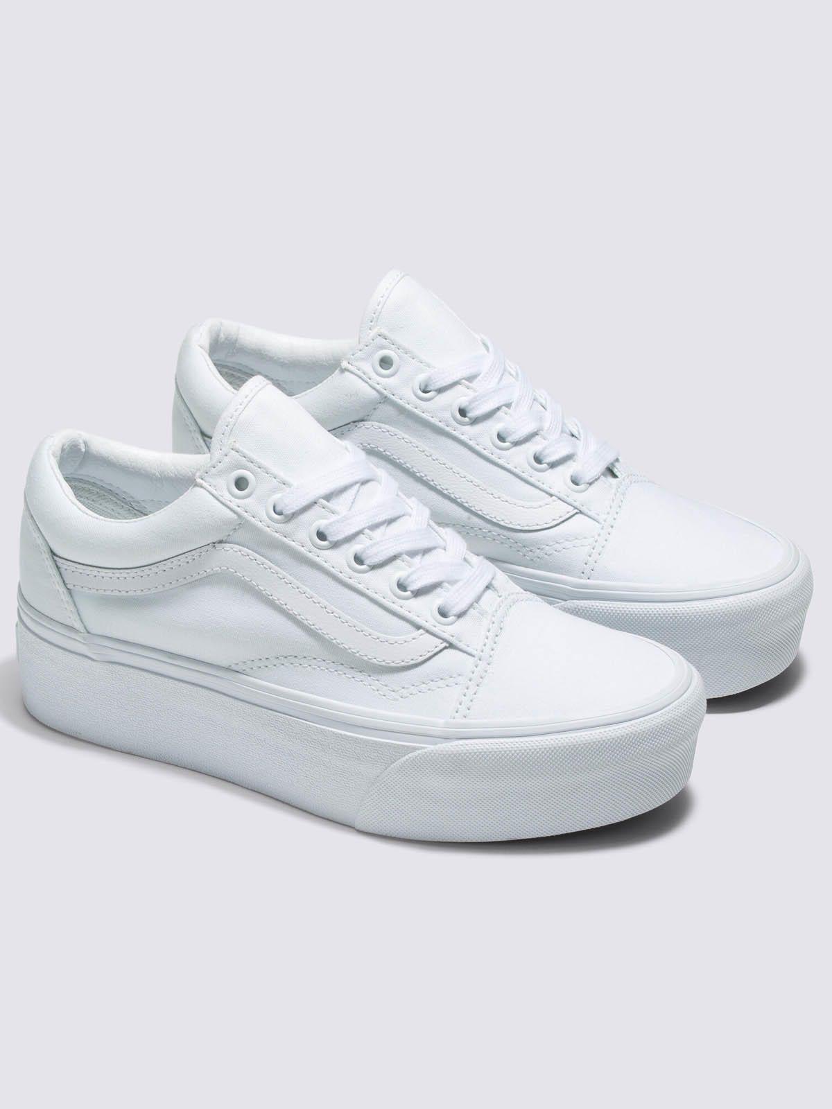 Zapatilla Unisex Ua Old Skool Stackform True White-1