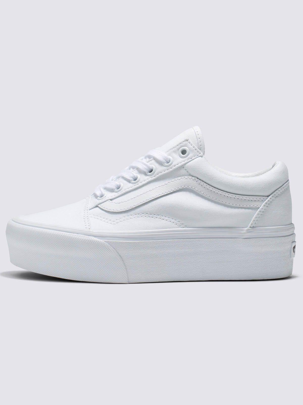 Zapatilla Unisex Ua Old Skool Stackform True White-3