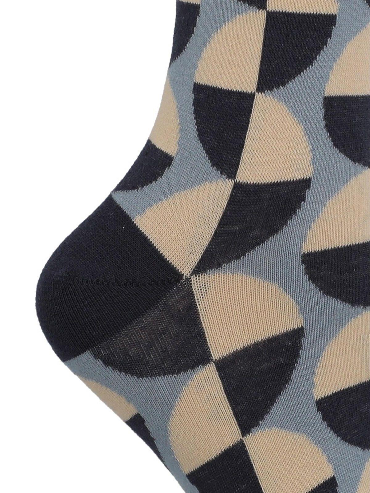 Calcetín Algodón Mujer C Design Azul-1