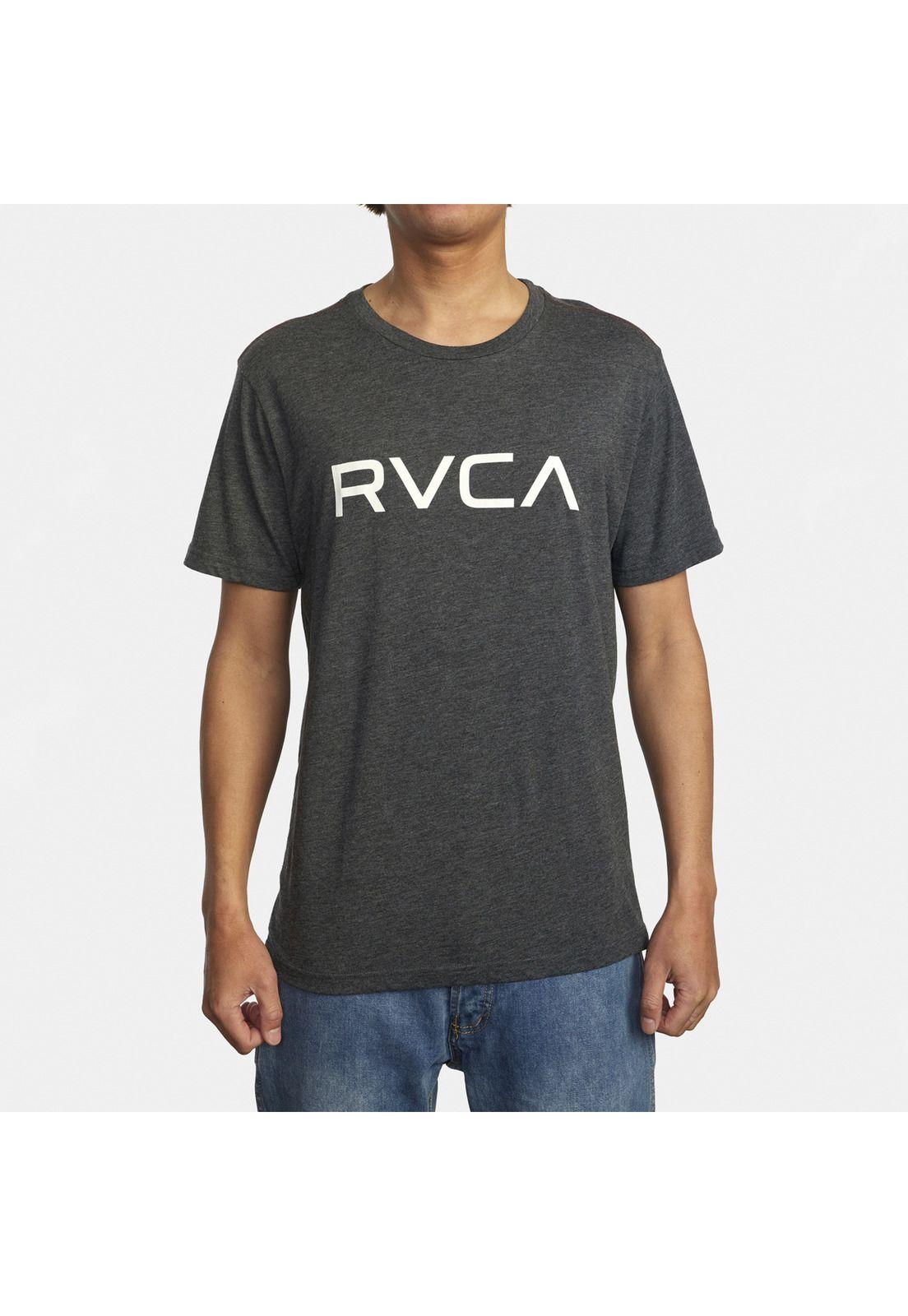 Polera M/C Hombre Big Rvca Ss M Tees B Gris Oscuro-0