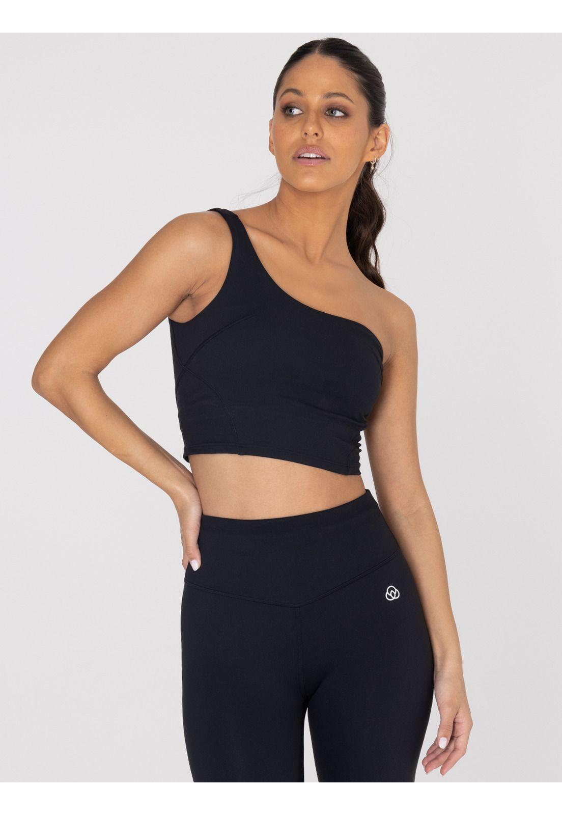 Peto deportivo Asymmetric Crop T Negro-0