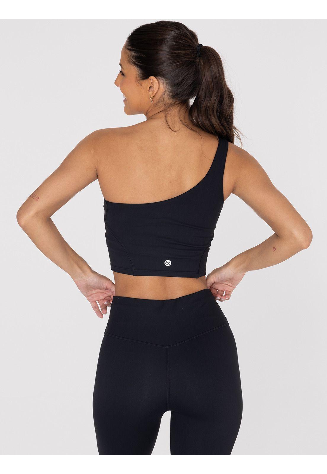 Peto deportivo Asymmetric Crop T Negro-1