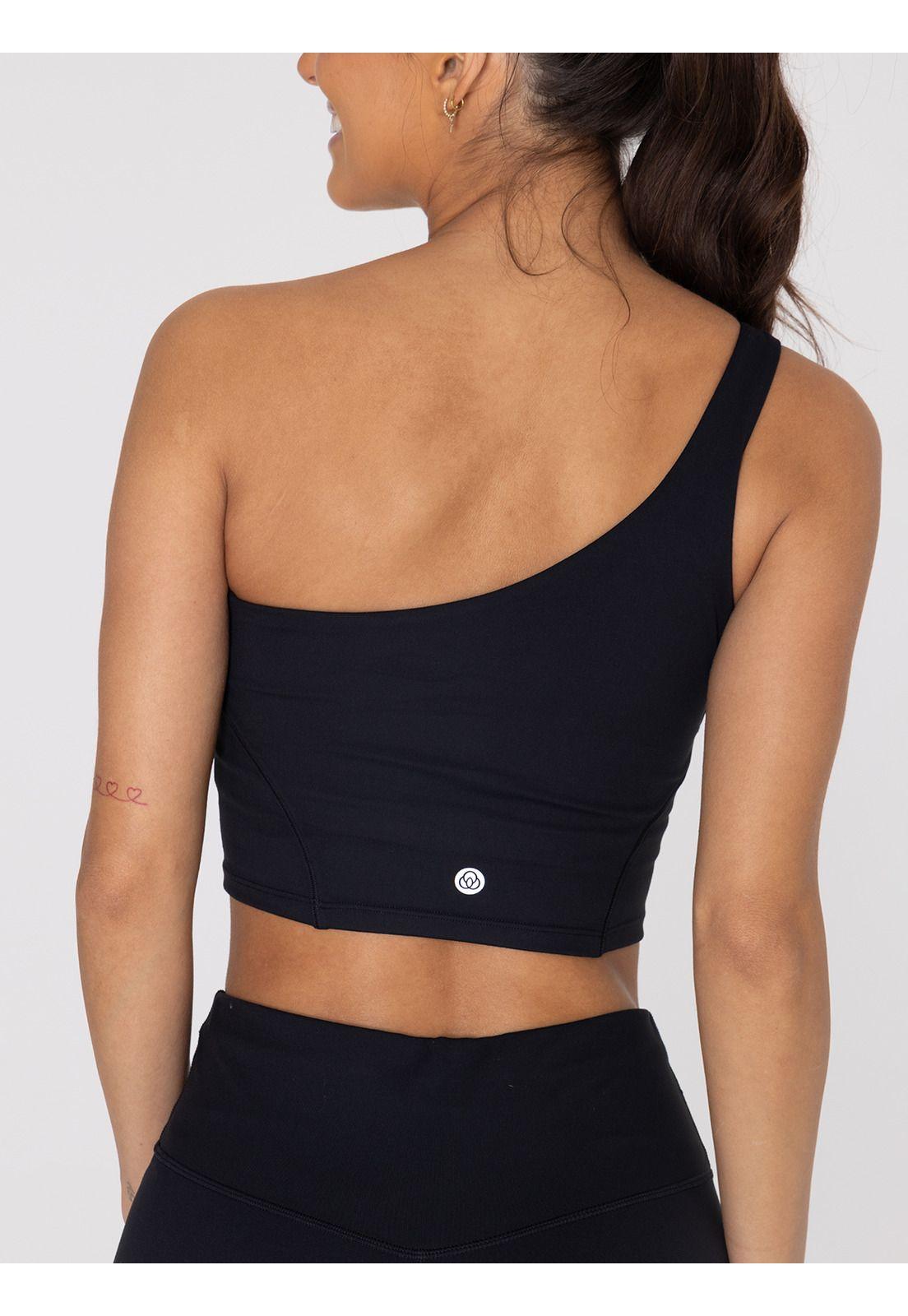 Peto deportivo Asymmetric Crop T Negro-4