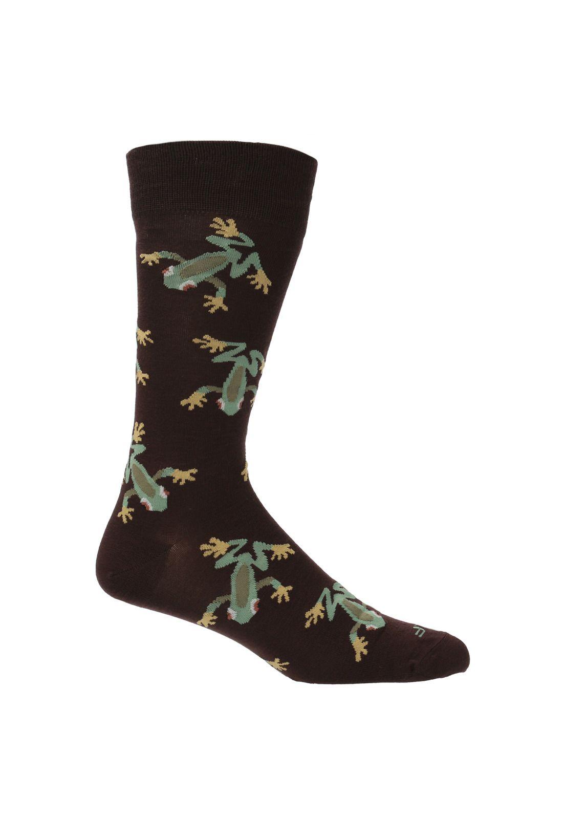 Calcetin Casual Rfv23H Frog Café Hombre-0