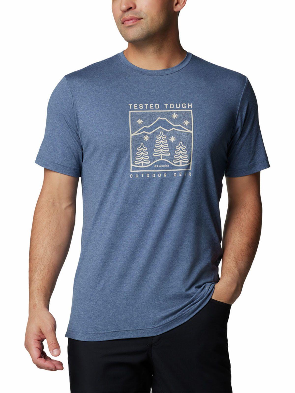 Polera Hombre Kwick Hike Graphic Azul-0