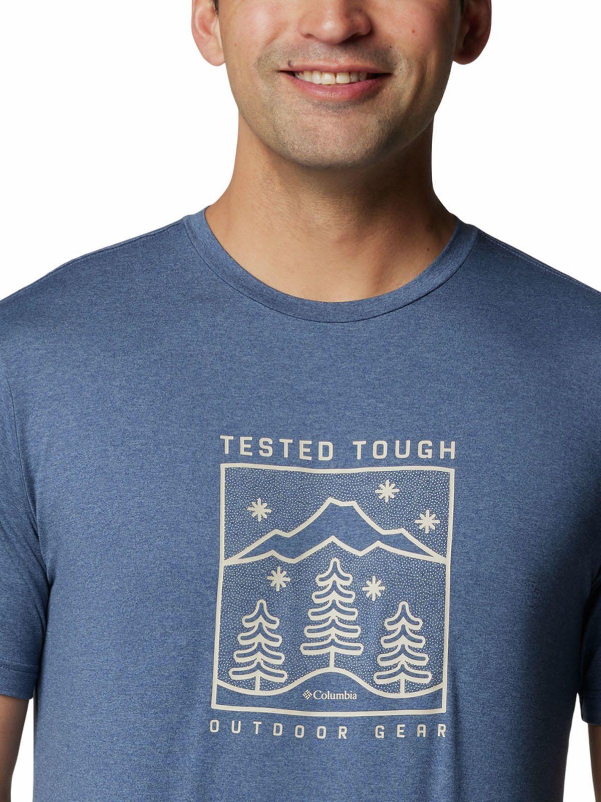 Polera Hombre Kwick Hike Graphic Azul-3