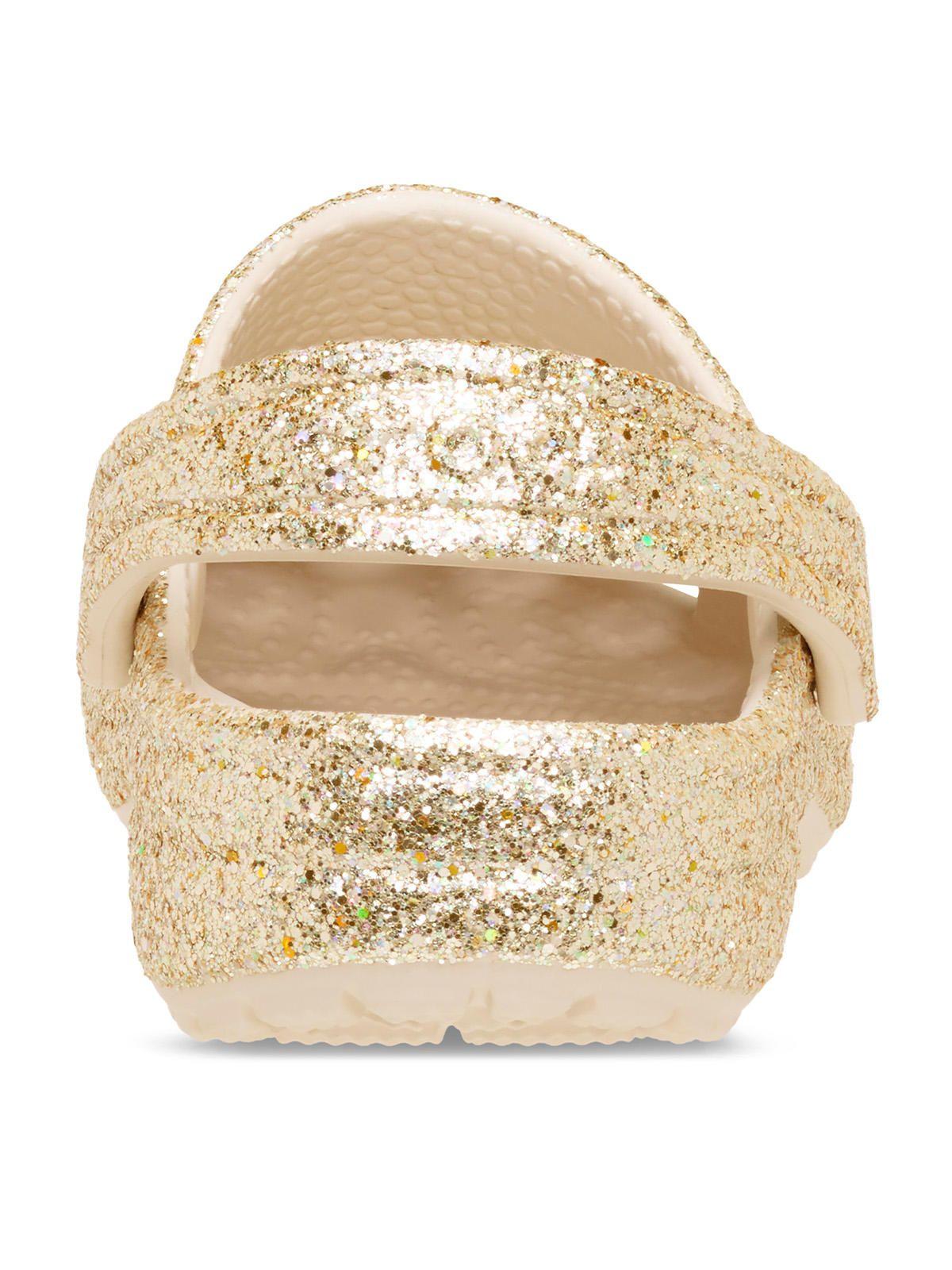 Zueco Niños Grandes Classic Clog Glitter Dorado Crocs-4