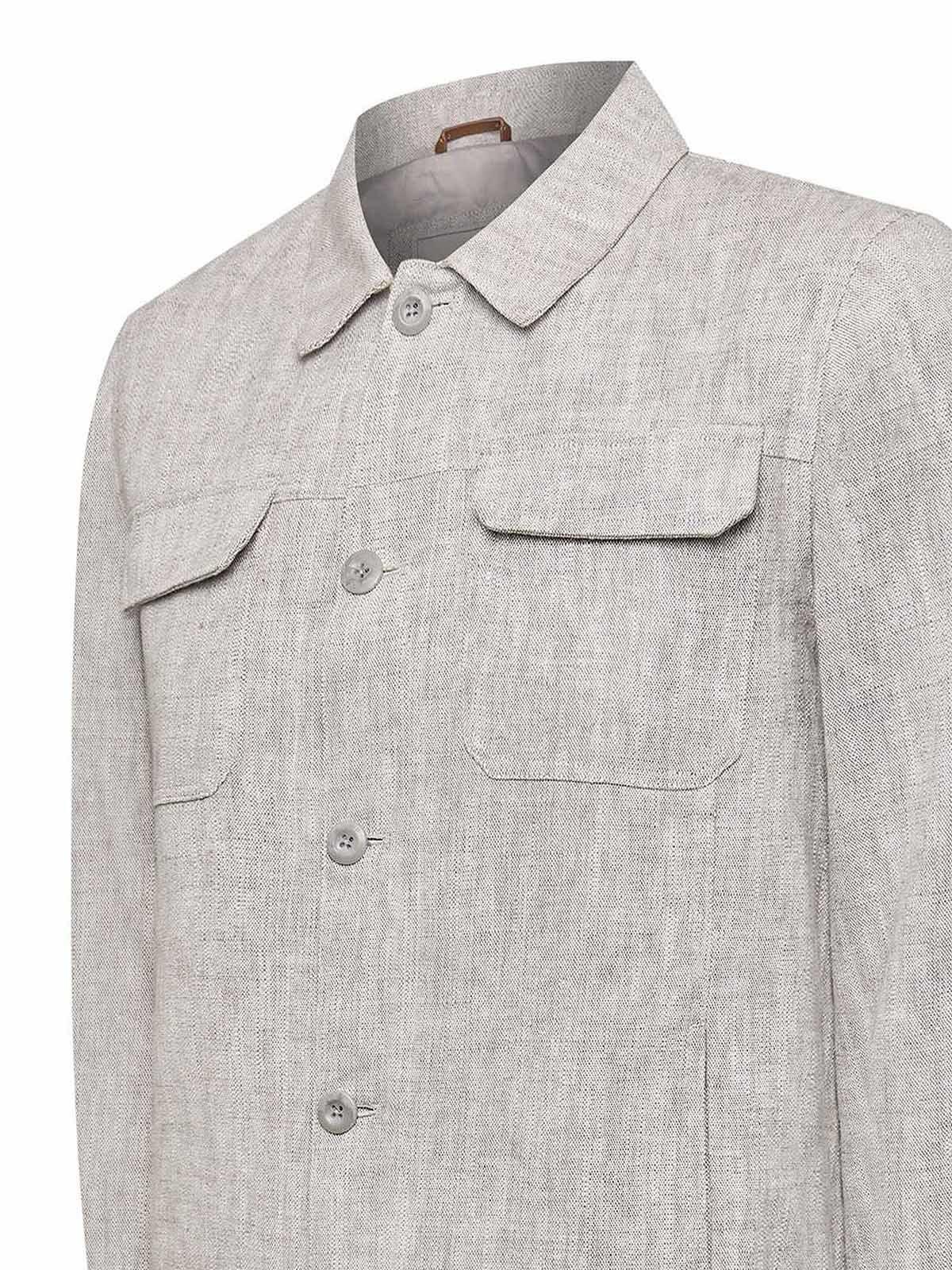 Chaqueta Lino Hombre Toscana Beige-3