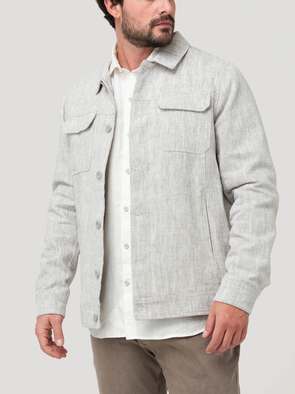Chaqueta Lino Hombre Toscana Beige-4