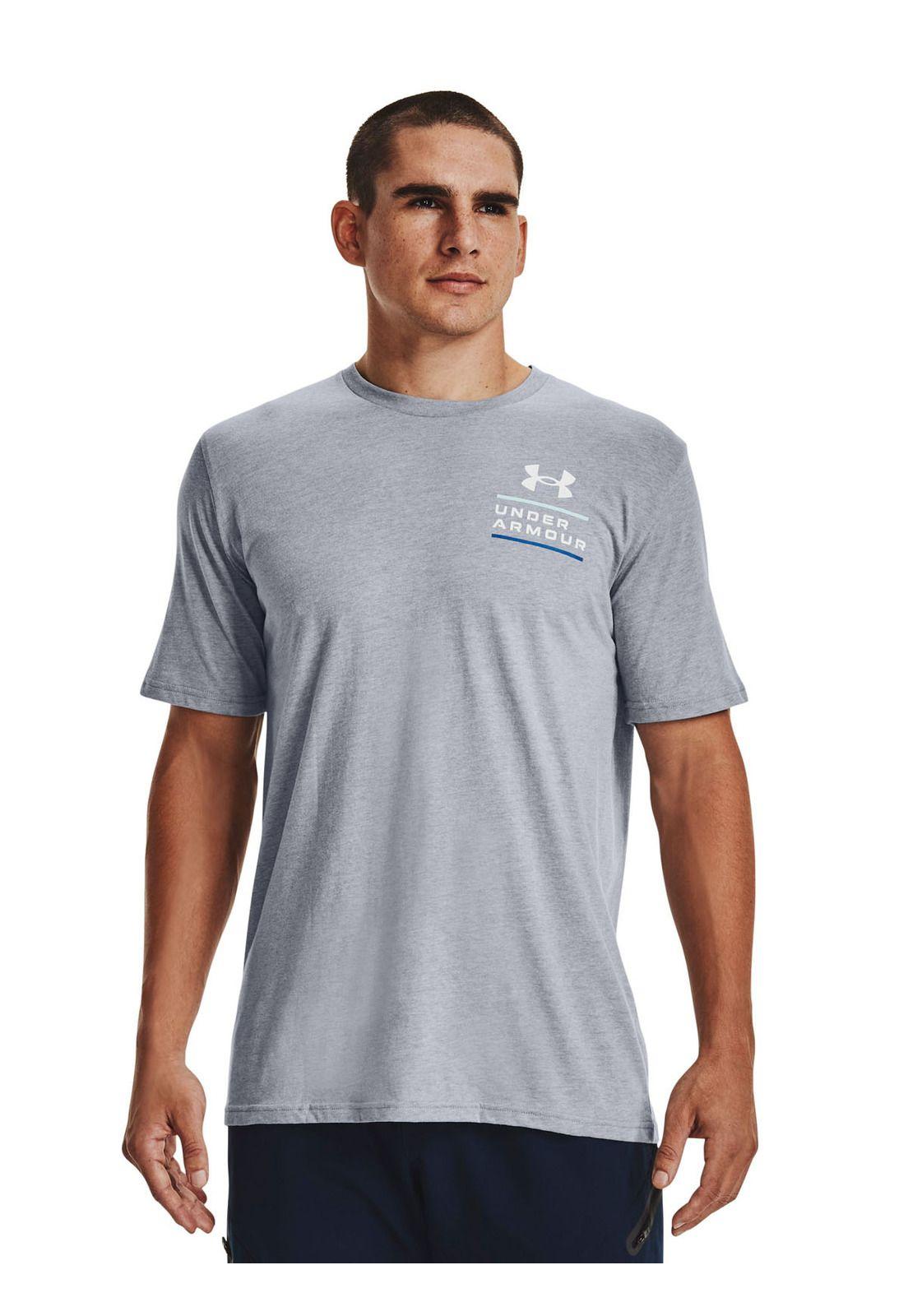 Polera manga corta Horizon hombre Gris-3