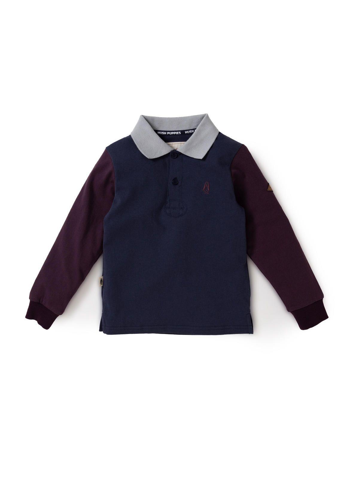 Polera Manga Larga Niño North Azul-0