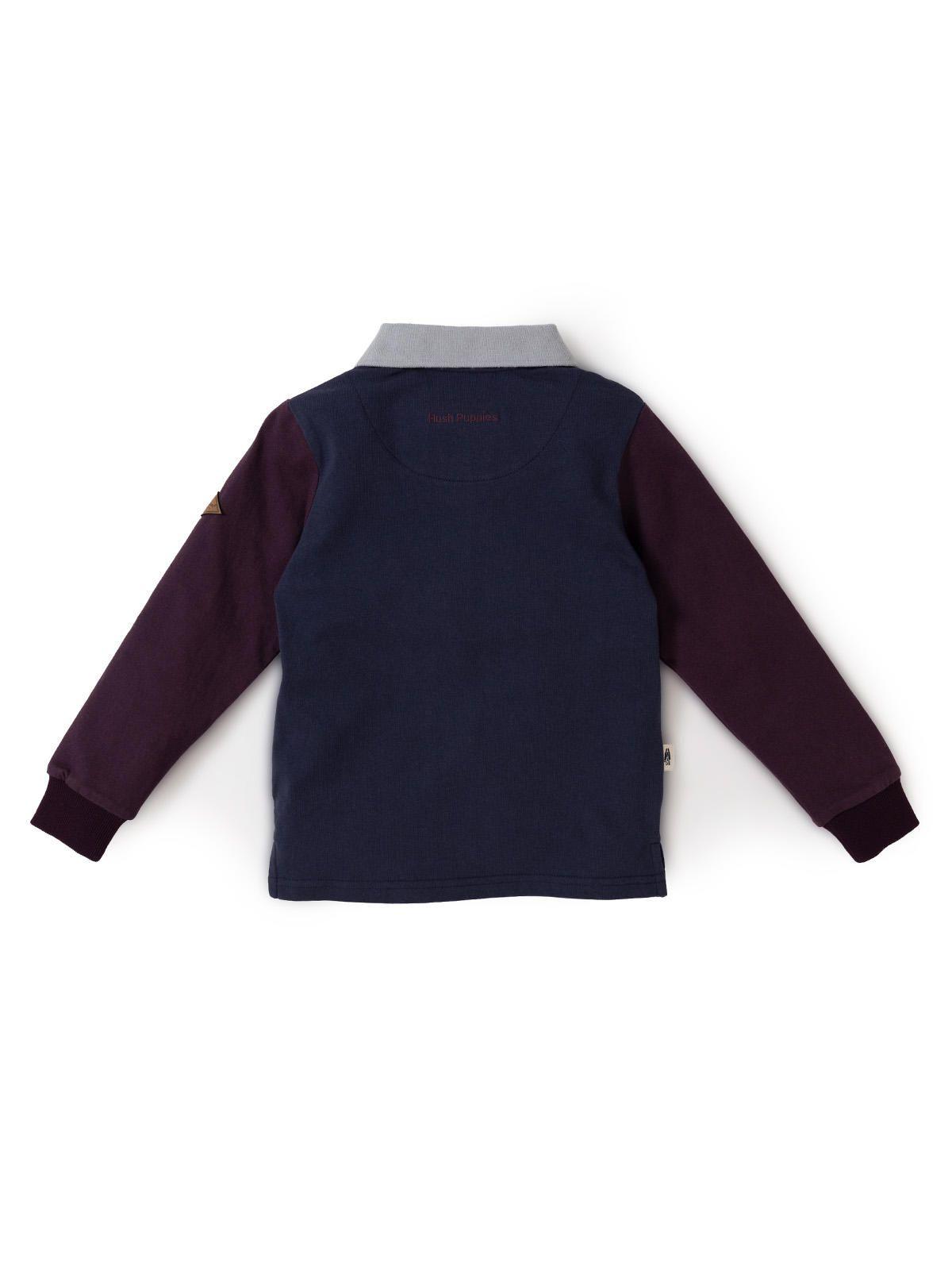 Polera Manga Larga Niño North Azul-1