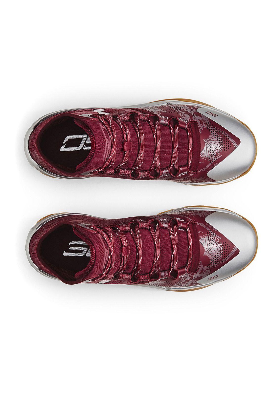 Zapatilla Under Armour Curry 2 Retro Unisex Rojo-4