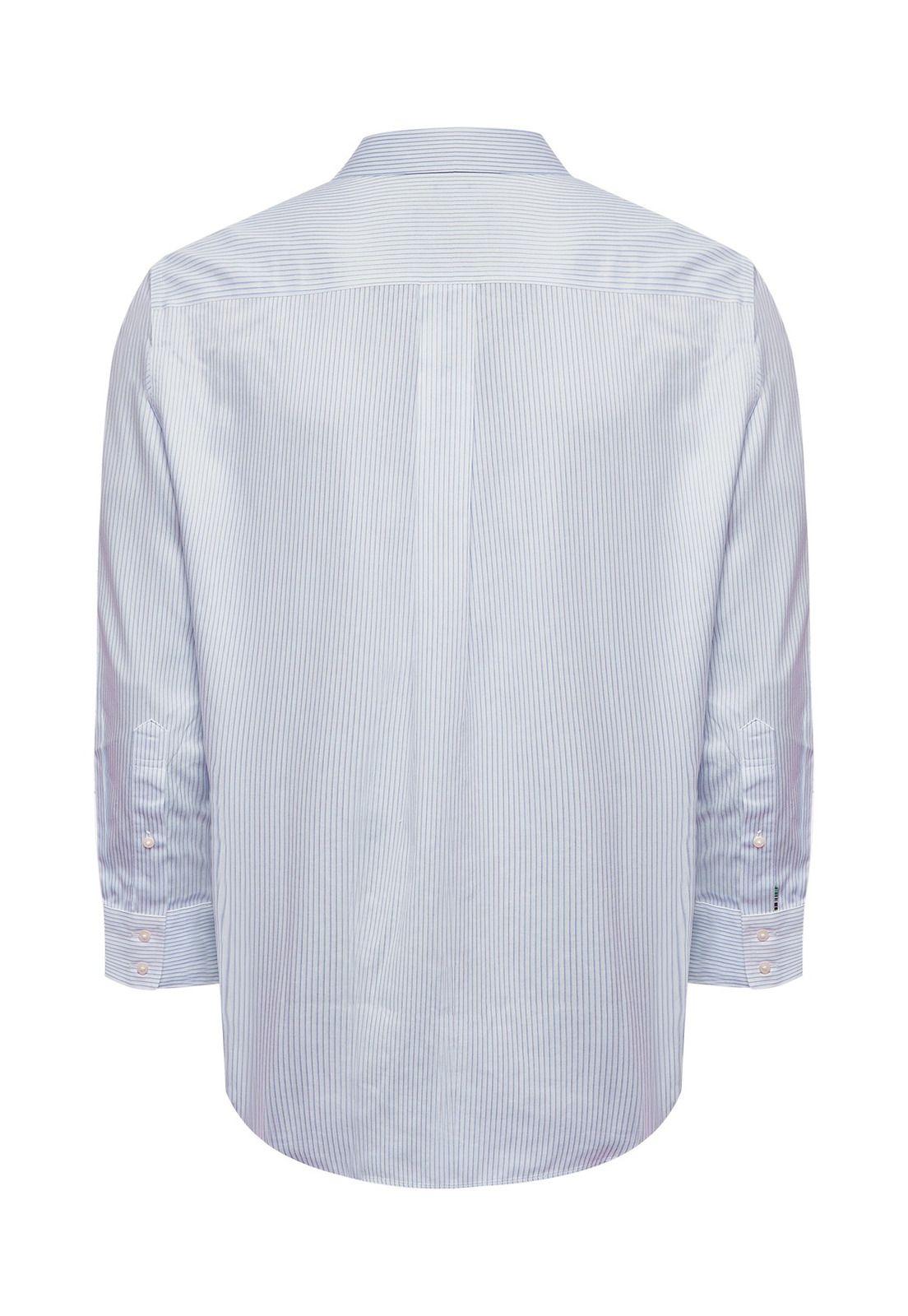 Camisa Libre de Arrugas Algodón Celeste Hombre-3