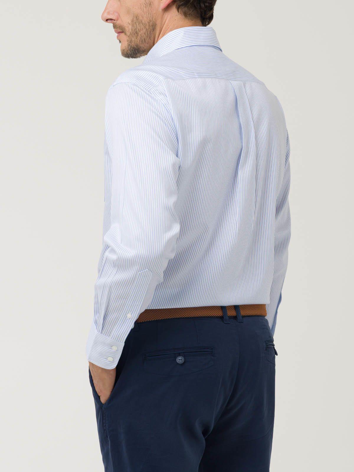 Camisa Libre de Arrugas Algodón Celeste Hombre-6