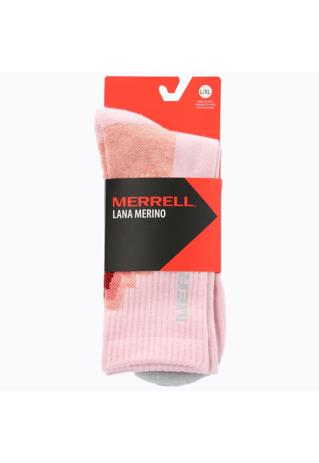 Calcetín Unisex Lana Merino Rosado-1