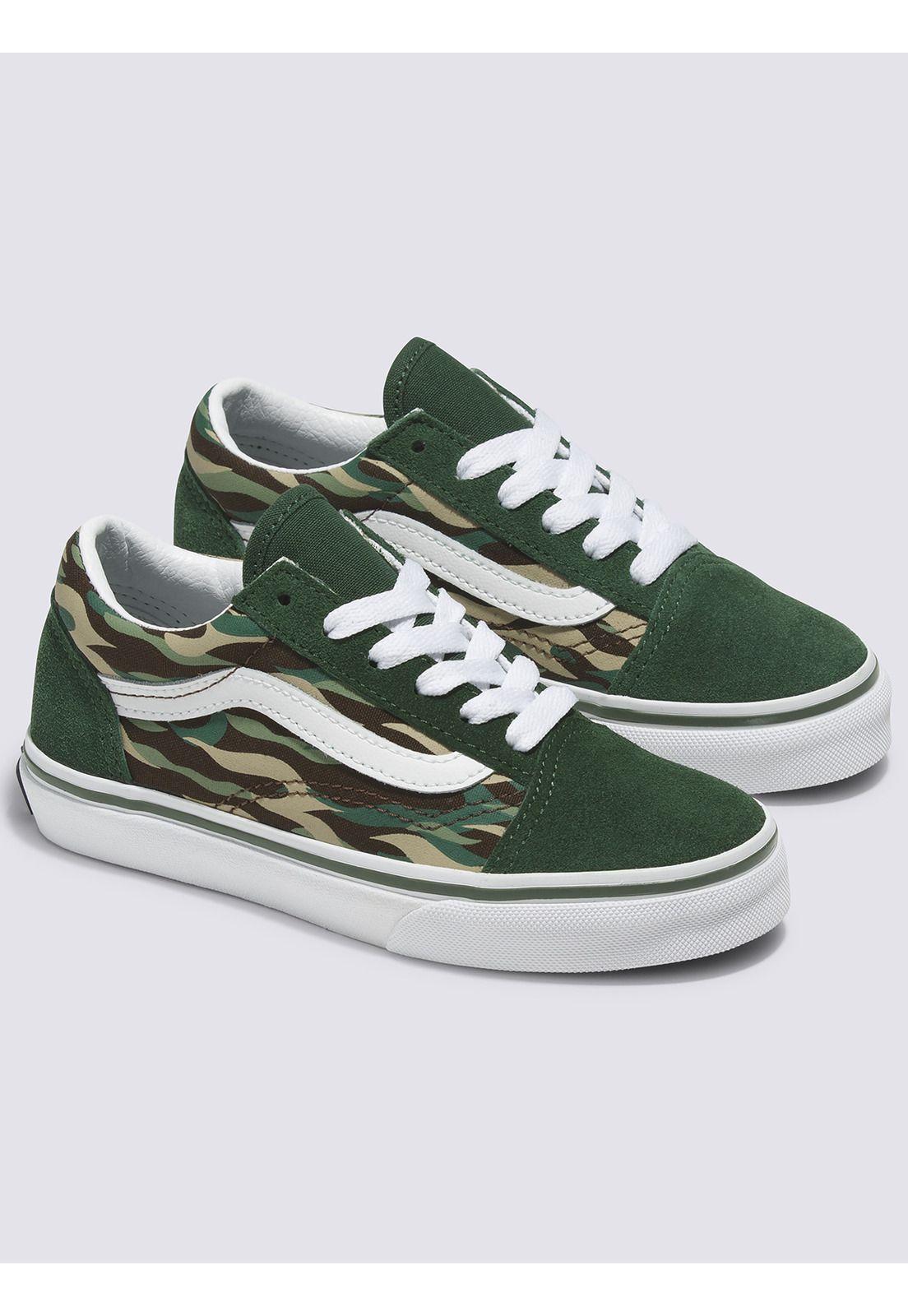 Zapatilla Uy Old Skool Verde Niño-0