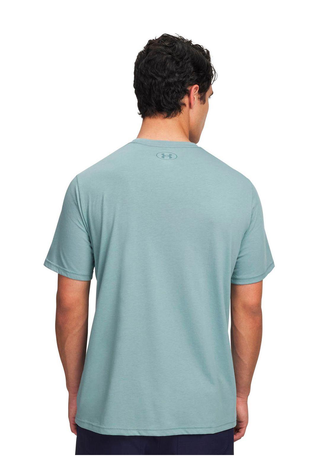 Polera Manga Corta Lifestyle  Hombre Left Chest Logo Verde -4