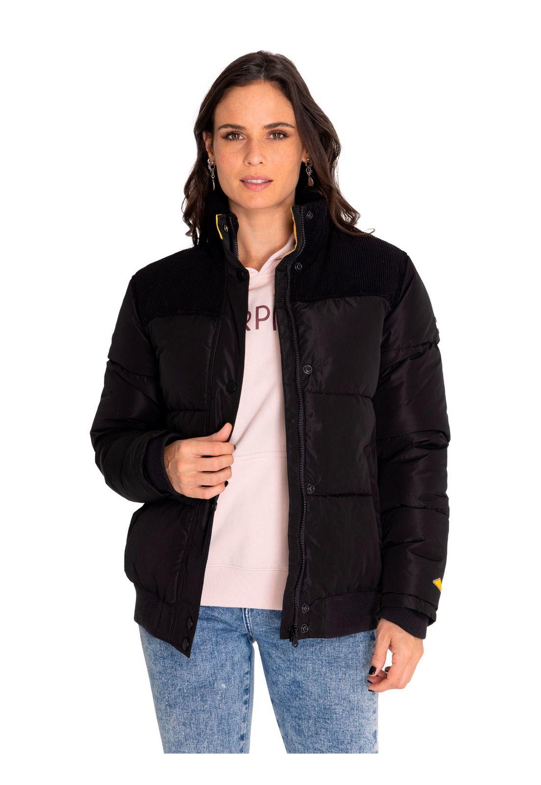 Chaqueta Mujer W Heavyweight Insulated Puffer Negro-0