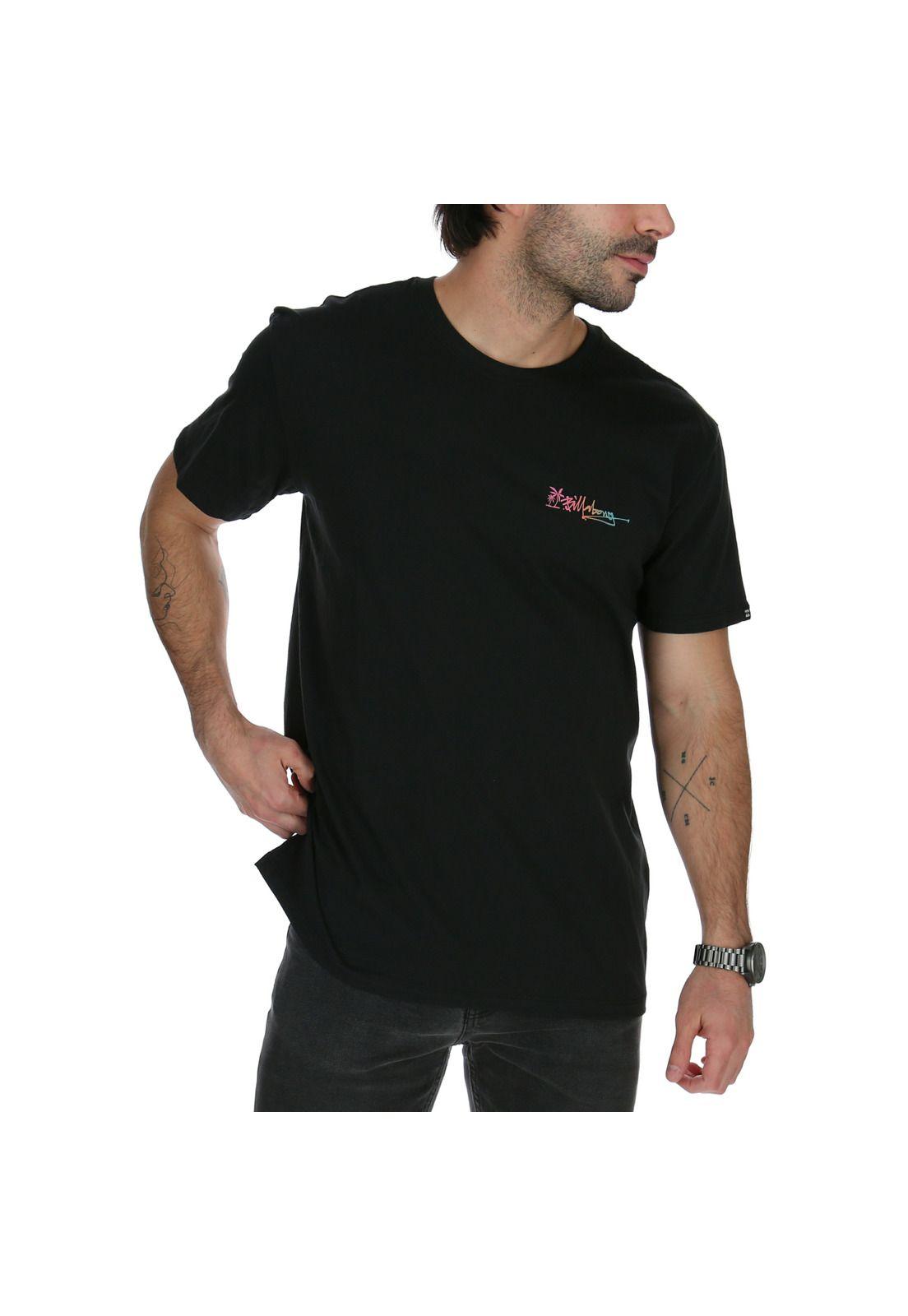 Polera M/C Hombre Crayon Wave Negro-0