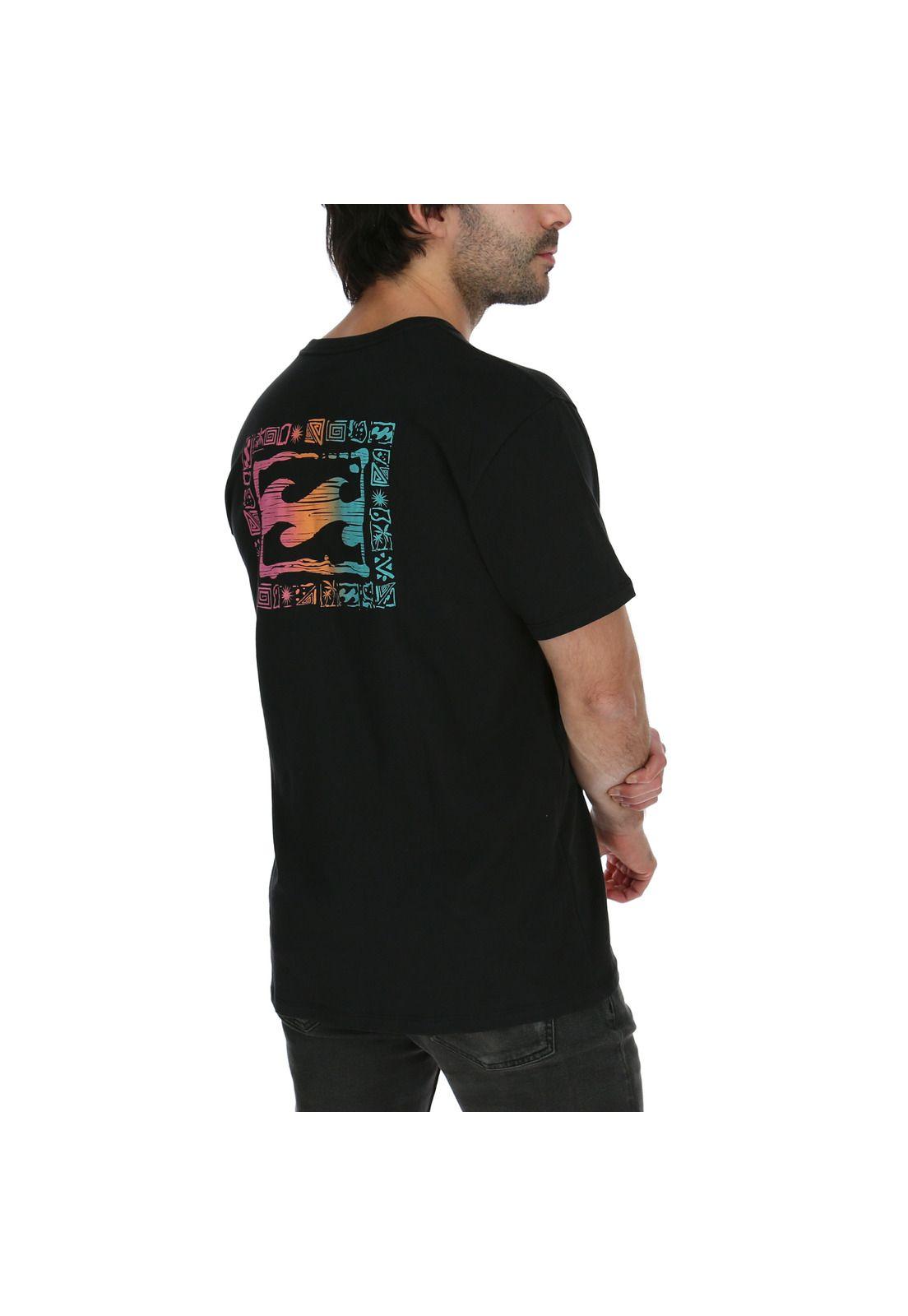 Polera M/C Hombre Crayon Wave Negro-2