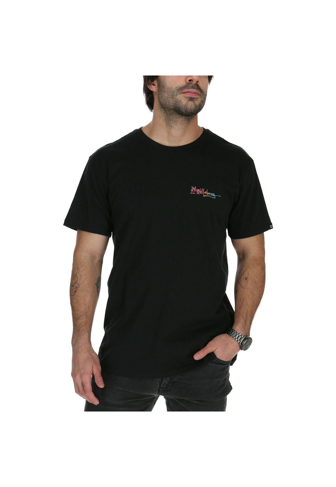 Polera M/C Hombre Crayon Wave Negro-3