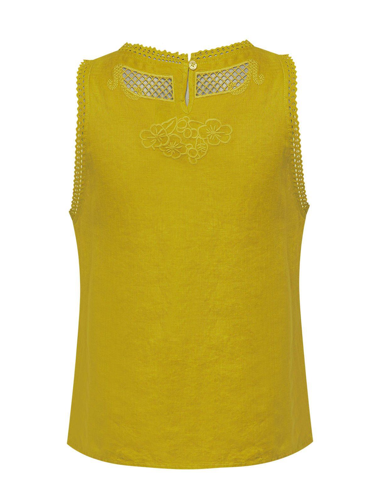 Blusa Lino Orgánico Mujer Cleep Amarillo -1