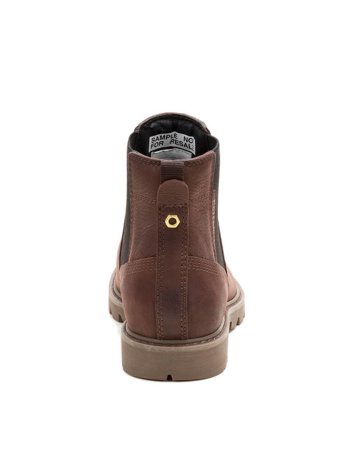 Botin Cuero Mujer Colorado Chelsea Marron Oscuro-5