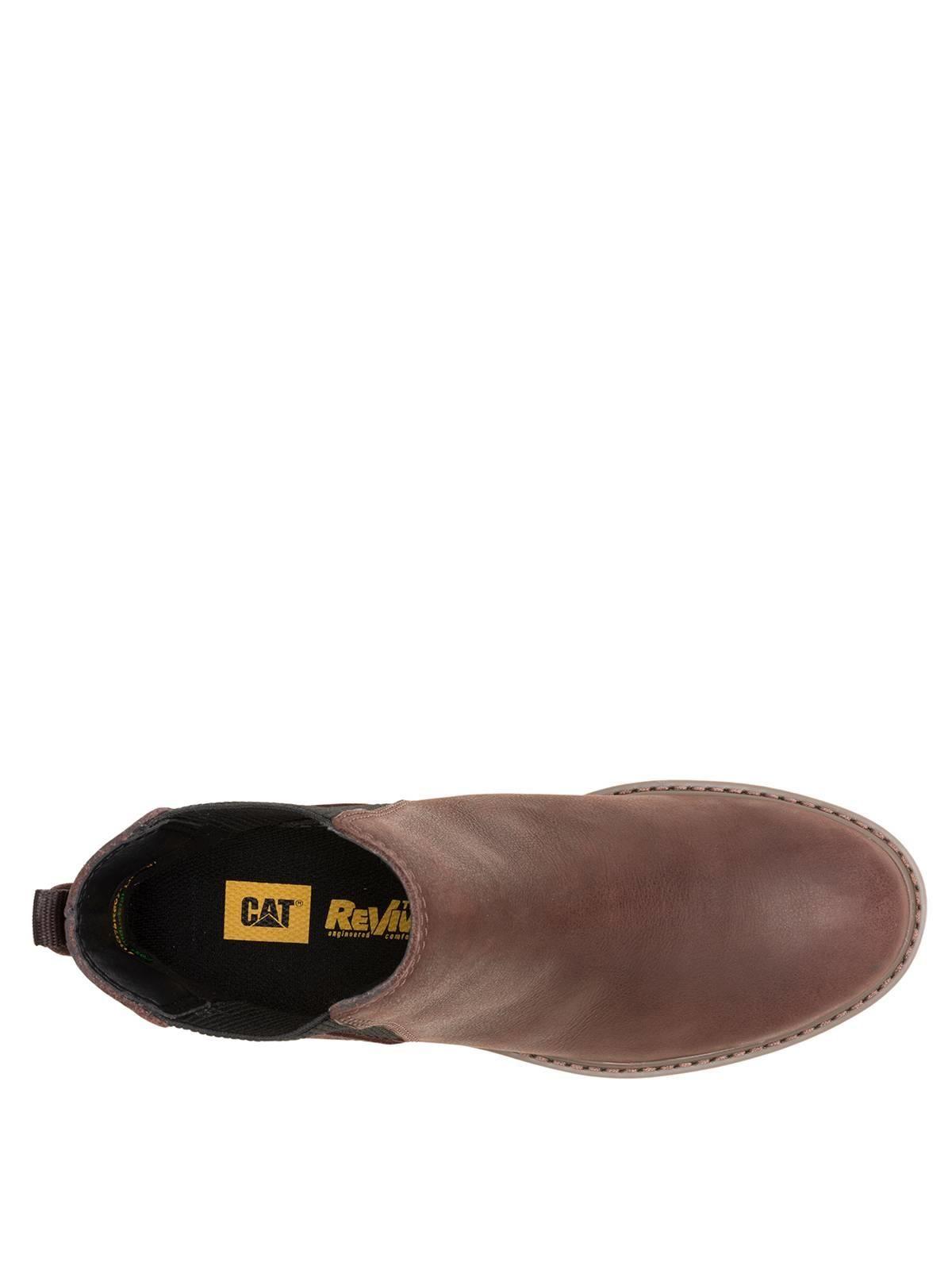Botin Cuero Mujer Colorado Chelsea Marron Oscuro-6