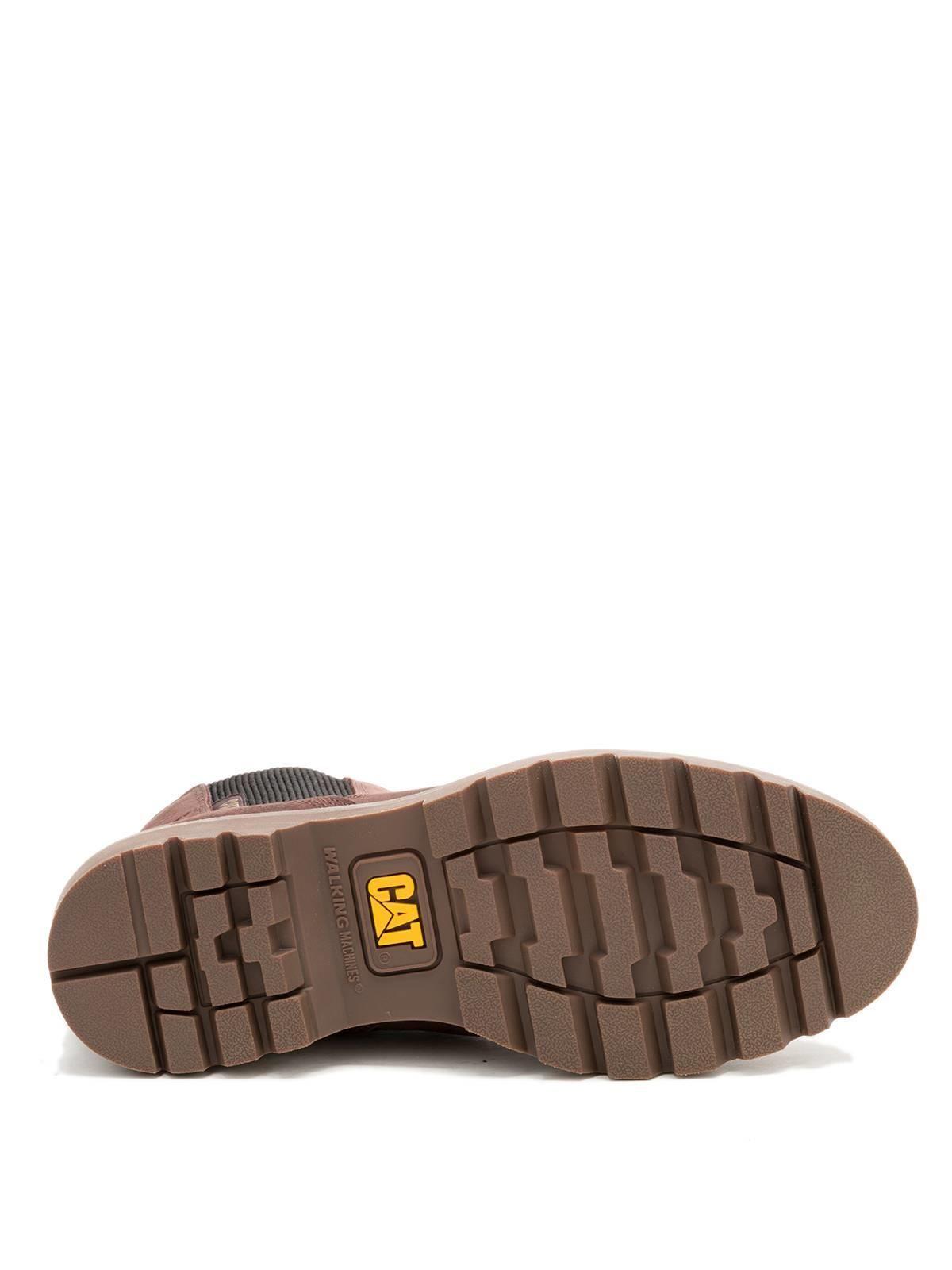 Botin Cuero Mujer Colorado Chelsea Marron Oscuro-7