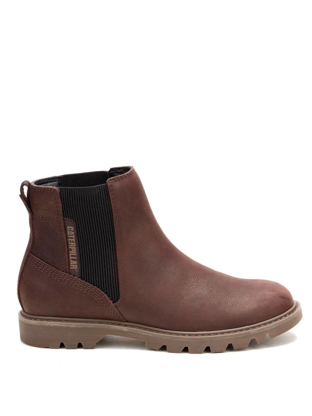 Botin Cuero Mujer Colorado Chelsea Marron Oscuro-1