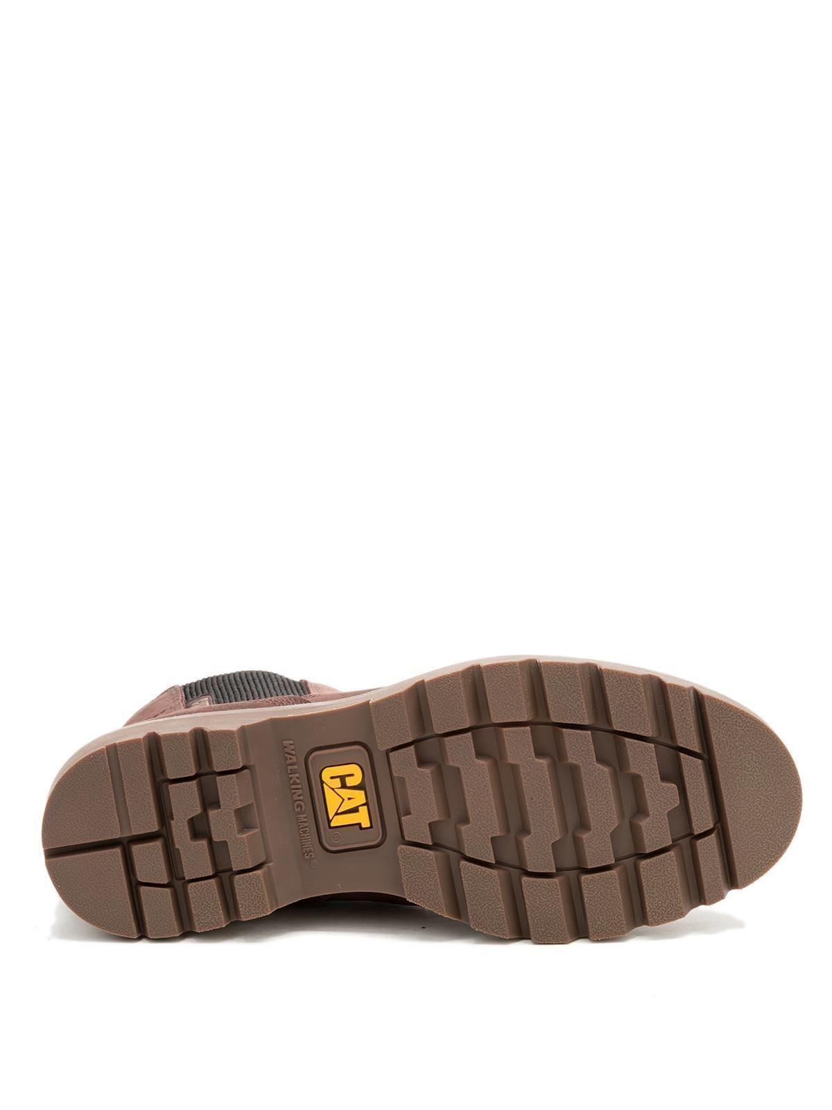Botin Cuero Mujer Colorado Chelsea Marron Oscuro-7