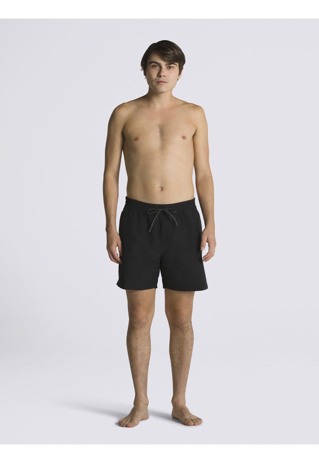 Traje De Baño Primary Solid Elasti Negro Hombre-0