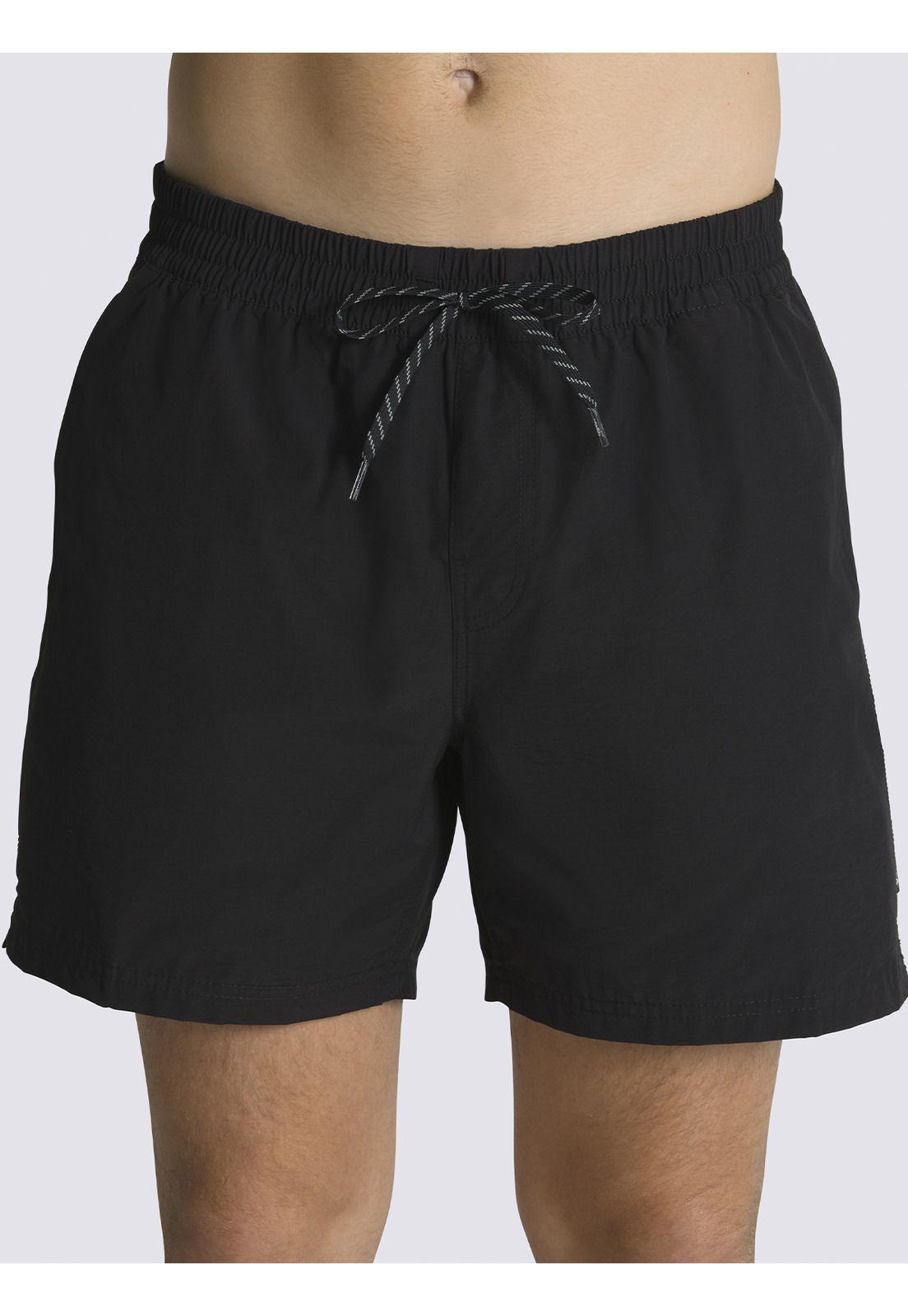 Traje De Baño Primary Solid Elasti Negro Hombre-3