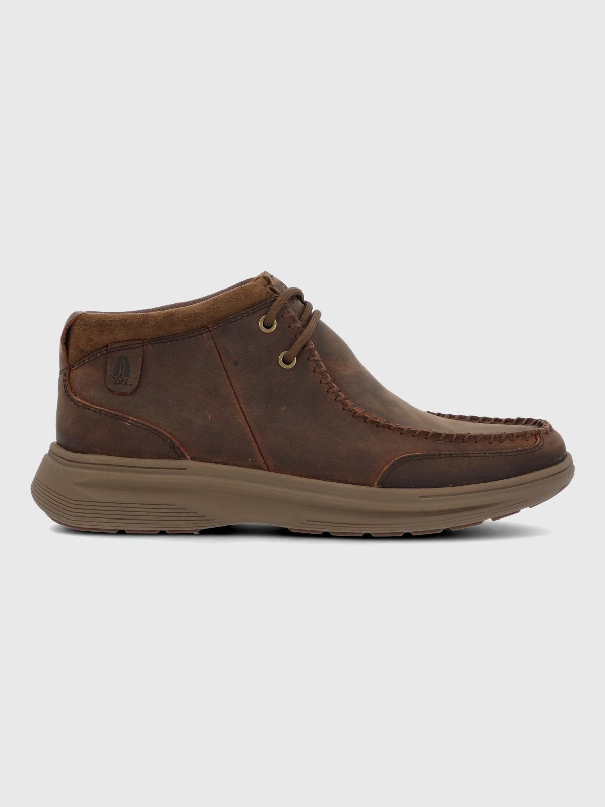 Botin Cuero Hombre Montaro Café Oscuro-1