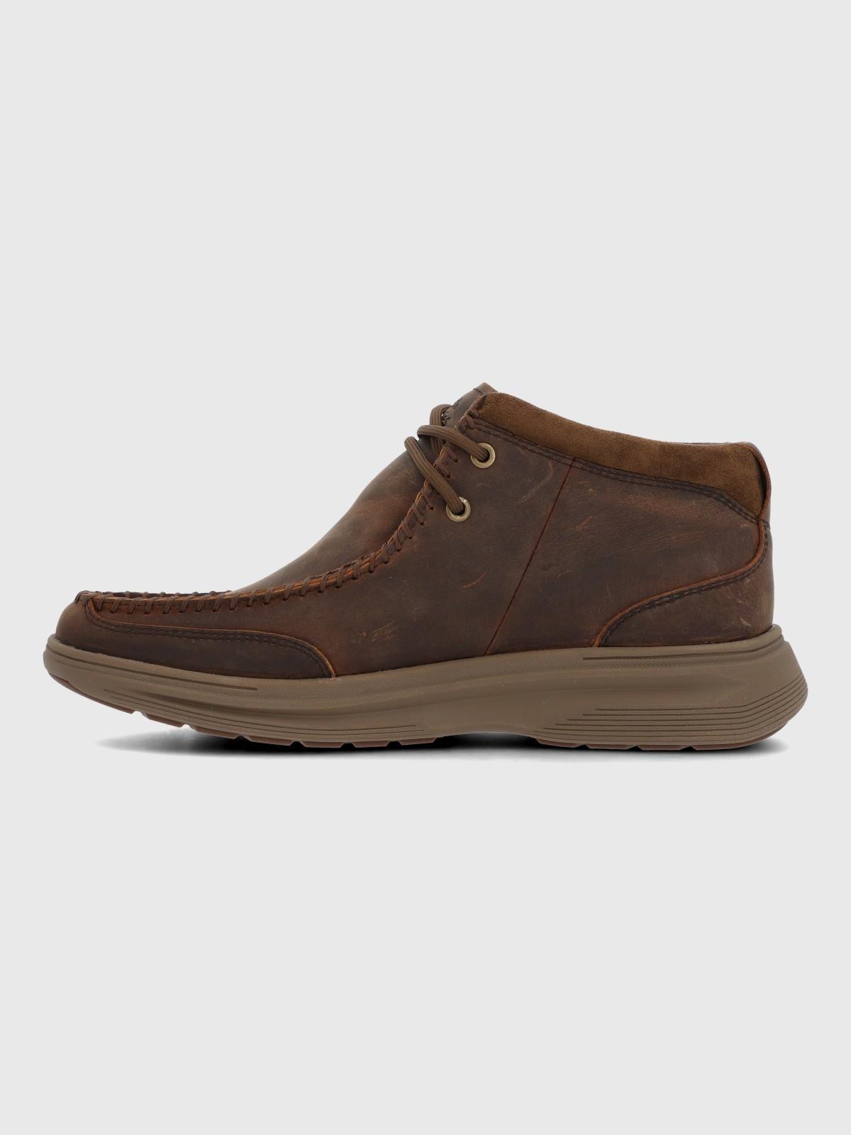 Botin Cuero Hombre Montaro Café Oscuro-4