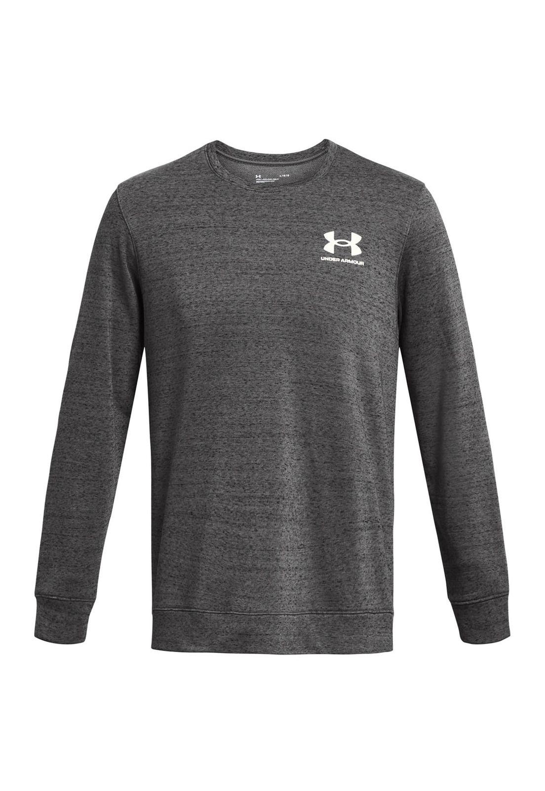 Polerón UA Rival Terry hombre Gris-0