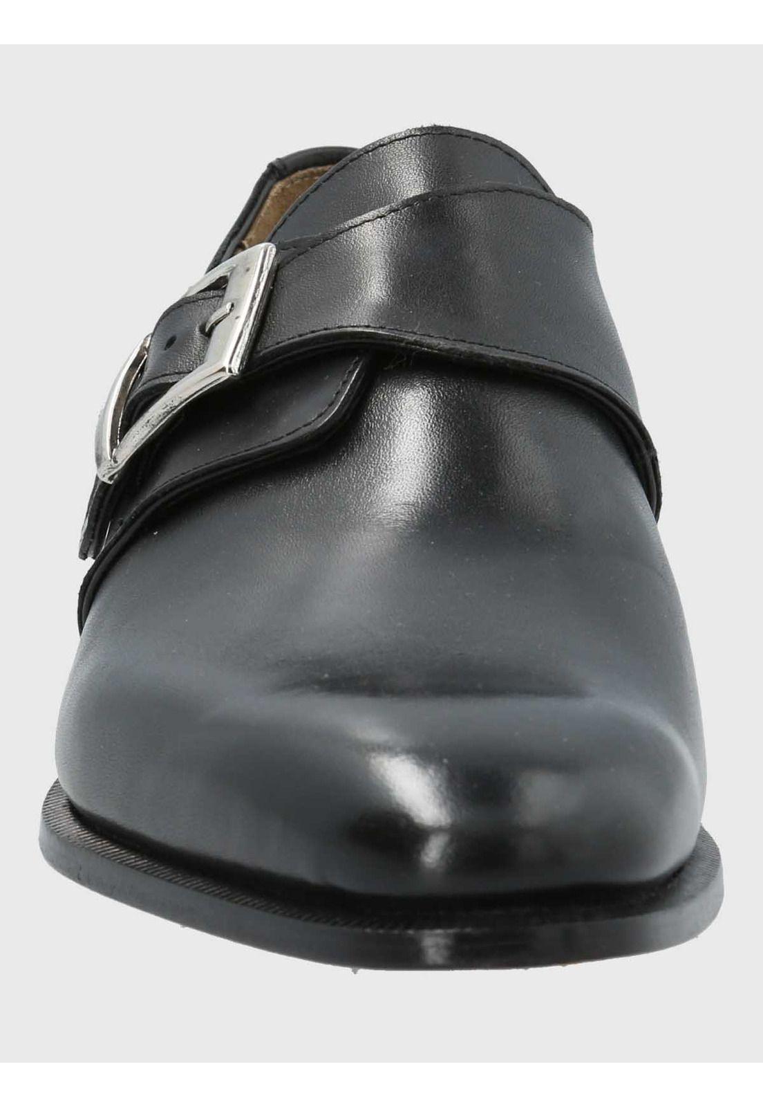 Zapato Italiano Hombre Cuero Ferra Negro-3