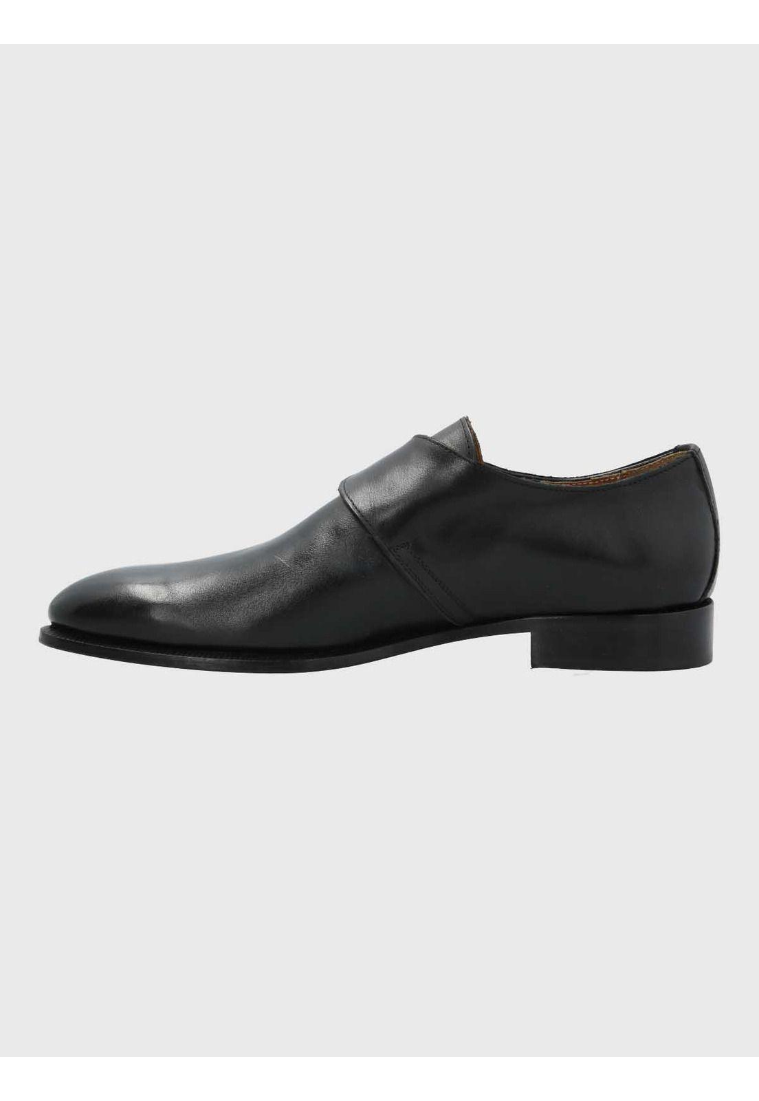 Zapato Italiano Hombre Cuero Ferra Negro-5