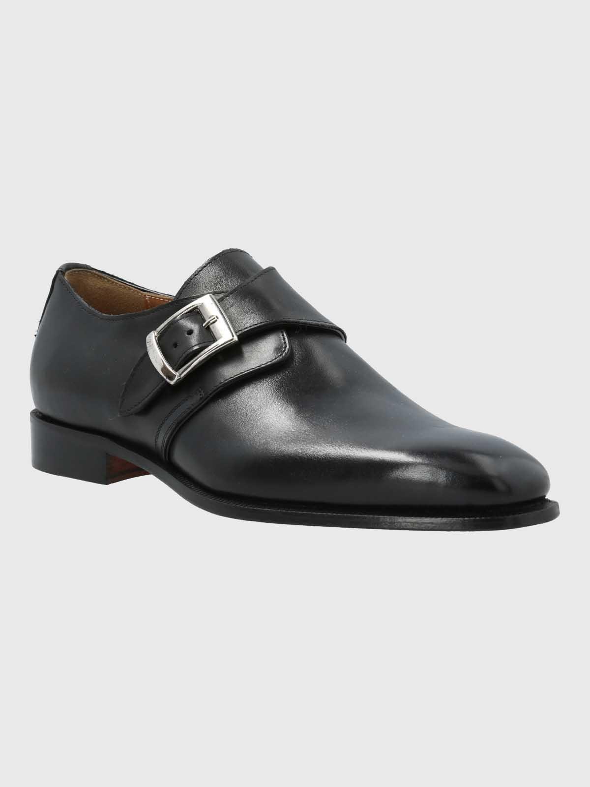 Zapato Italiano Hombre Cuero Ferra Negro-0