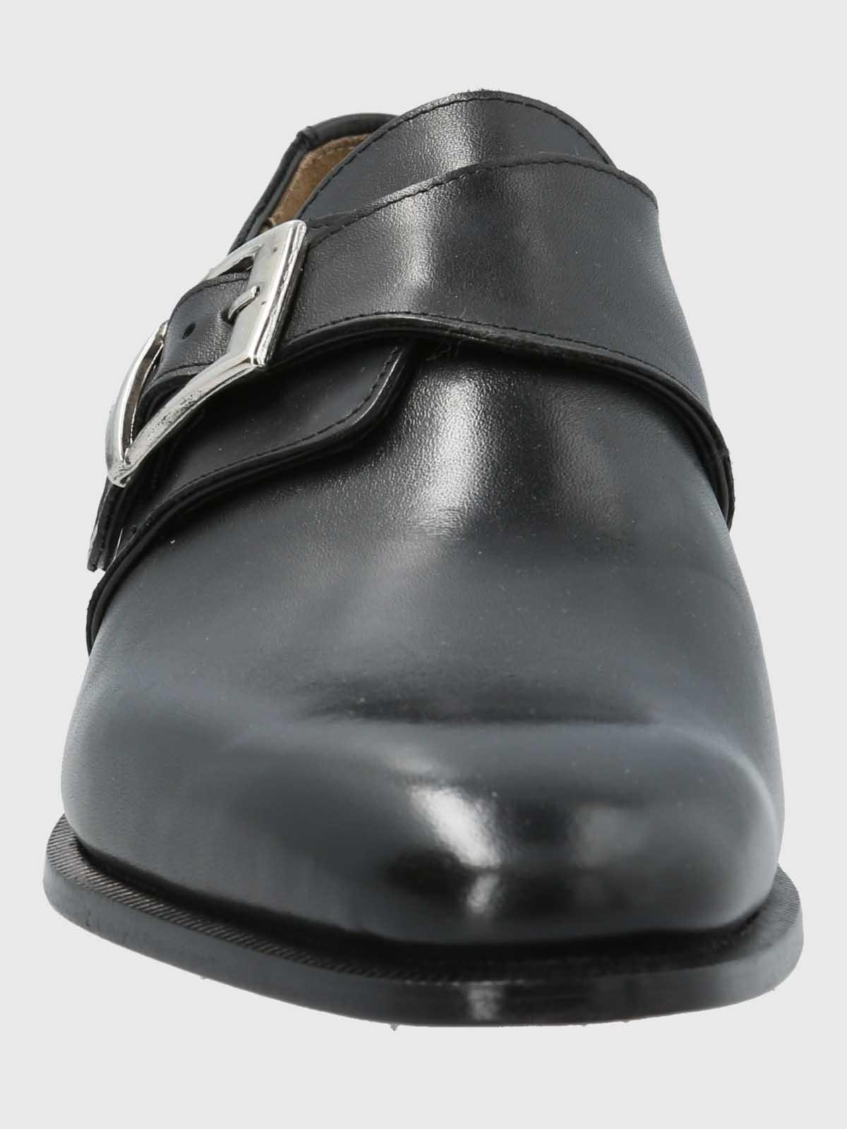 Zapato Italiano Hombre Cuero Ferra Negro-3