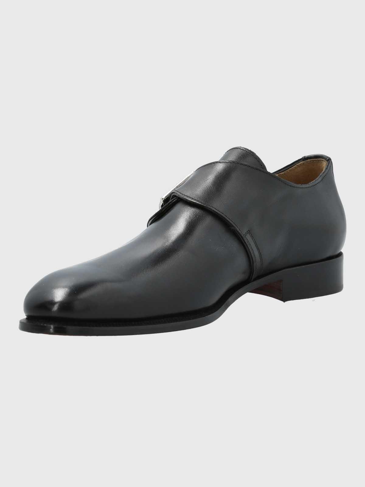 Zapato Italiano Hombre Cuero Ferra Negro-4