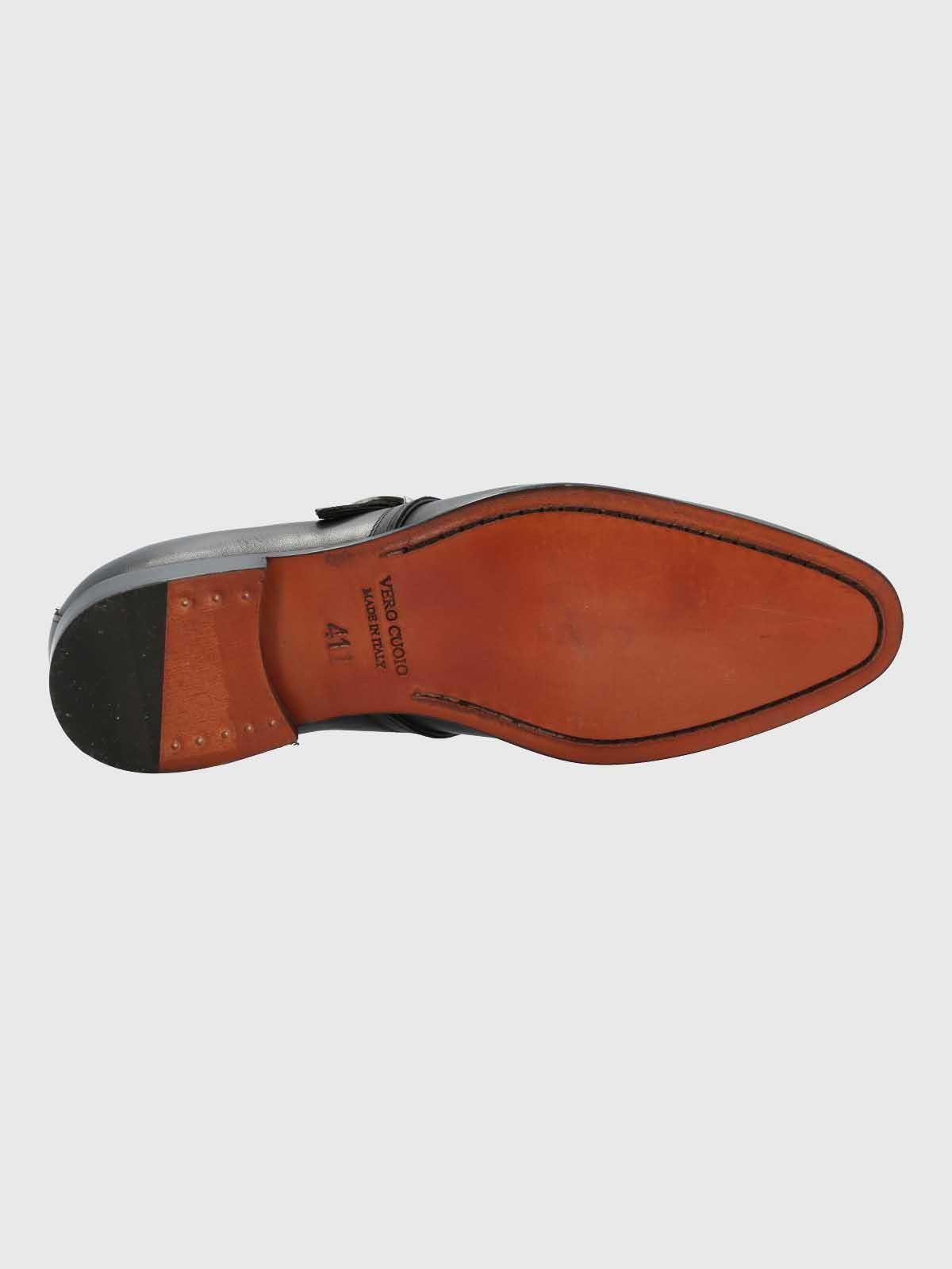 Zapato Italiano Hombre Cuero Ferra Negro-7