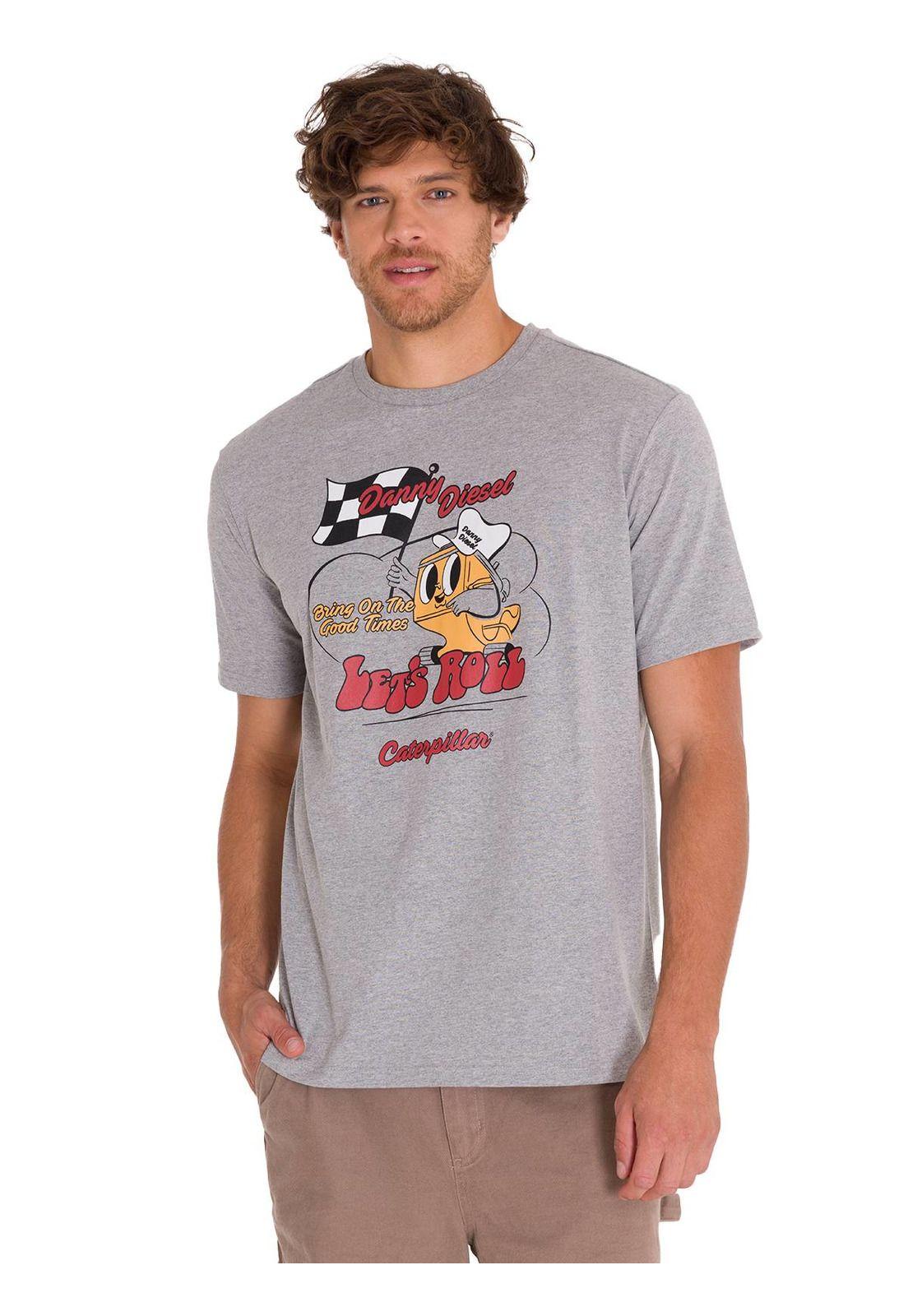 Polera Casual Retro Danny Diesel 3 Hombre Gris-0
