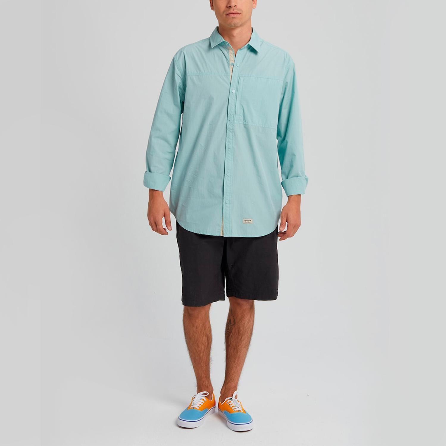 Camisa M/L Hombre M Ridge Shirt Celeste Burton-1