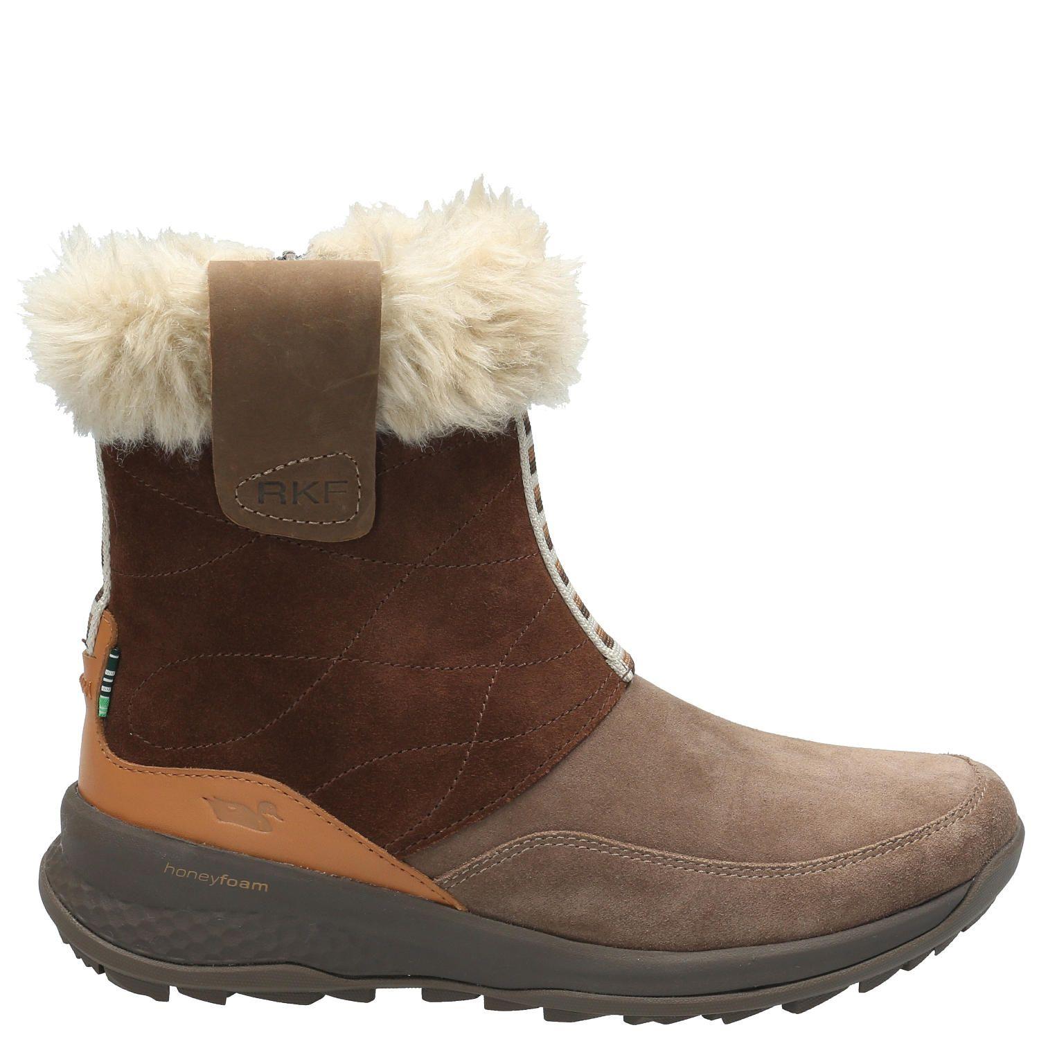 Botín Cuero Mujer Belukha Café Oscuro-0