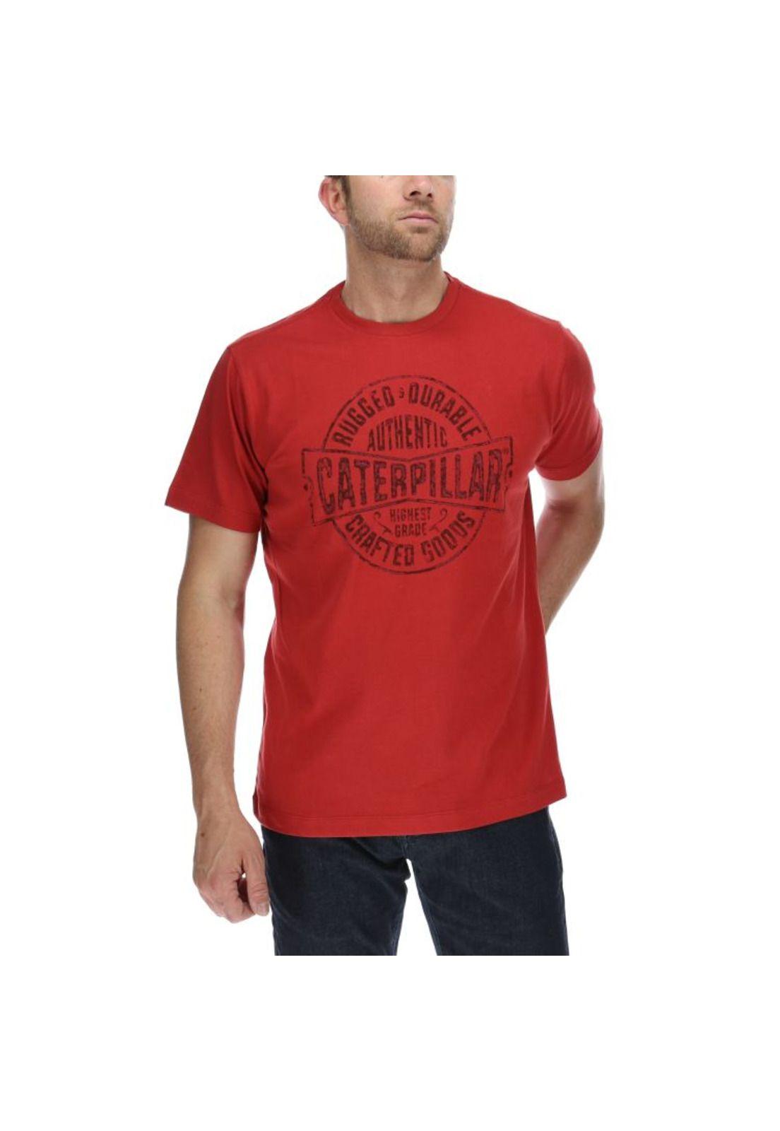 Polera Mc Hombre Rugged Craft Tee Rojo-0